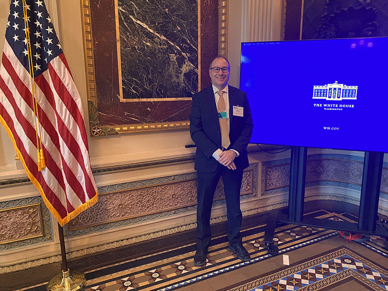 Martin Palma, CCAC Project Manager for Facilities, represented the college at an event at the White House last week recognizing industry leaders who achieved their goals in Department of Energy’s Better Buildings Challenge. CCAC was one of four higher education institutions nationwide to be recognized.