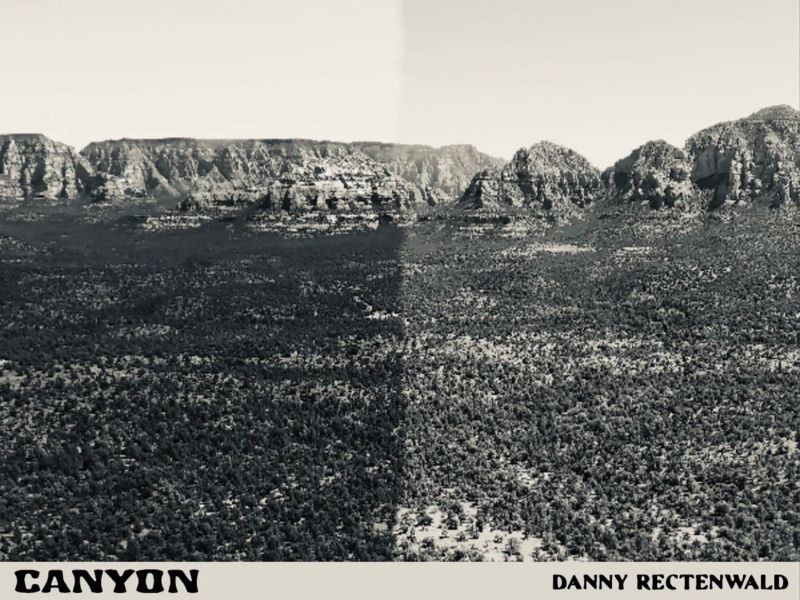 The cover of Daniel Rectenwald’s new album "Canyon" features a sepia-toned photograph of rocky southwestern landscape.