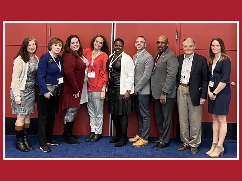 CCAC attendees at the DREAM 2023 Awards & Recognition Luncheon on Thursday, Feb. 16. From left to right: Amie Erickson, Dr. Mary Fifield (Achieving the Dream coach), Dean Kristin Spiker, Dr. Helena Liddle, Kimberly Davis, Dr. Michael Chirdon-Jones, Dr. Quintin Bullock, Dr. Ronald Head (Achieving the Dream coach) and Hannah Thomas (Achieving the Dream coordinator).