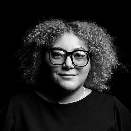 A black and white headshot of Tye Websyer