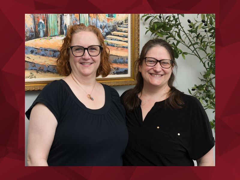 CCAC student and Class of 2025 graduate, Lisa Cavlovich (left) pictured with her professor and mentor, Rebecca J. Shakoske, clinical coordinator for CCAC’s Physical Therapist Assistant (PTA) program.