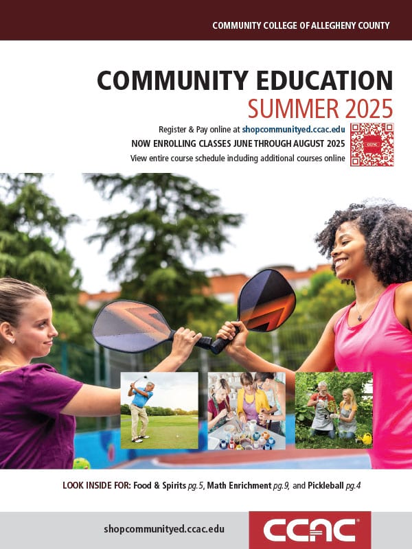 CCAC Community Education Catalog Summer 2025 cover.